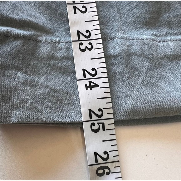 Madewell Velvetteen Wide Leg Crop Pants Dusty Rain Drop Blue High Rise 27 - Picture 5 of 11